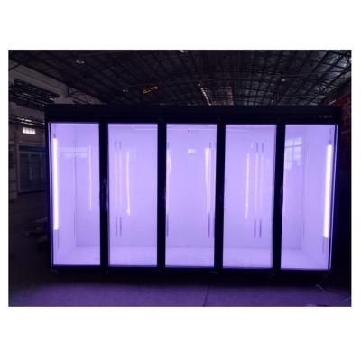 China Upright Split Door Refrigerator Custom Commercial Convenience Store Freezer for sale