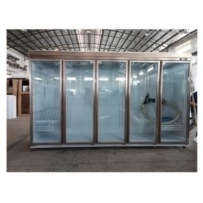 China Comerciante frigorífico dividido congelador de bebidas refrigeradas frigorífico de puerta dividida en venta