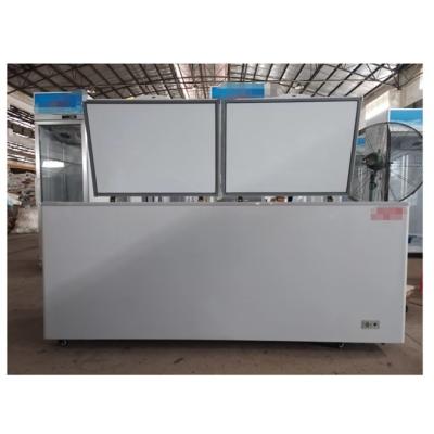 China Store Commercial Display Chest Freezer Island Large Capacity For Frozen Meat for sale