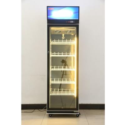 China Showcase Single Door Upright Cooler Display One Door Glass Refrigerator Cooler for sale