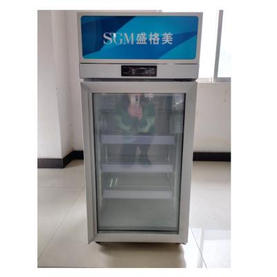 China Restaurants Single Door Upright Cooler Steel 220V Upright Display Refrigerator for sale