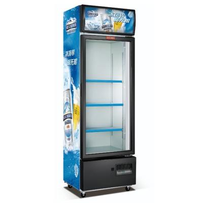 China Tall Commercial Single Door Upright Display Freezer 270L Sleek Design for sale