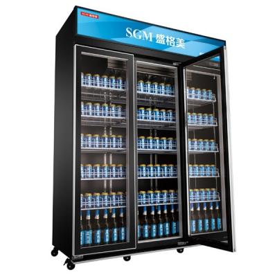 China Refreshing Beverage Showcase Freezer 1840L Large Commercial Beer Coolers for sale