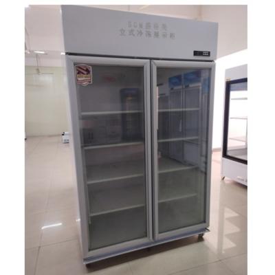 China Customized Upright Display Refrigerator Five Layers Storing Vertical Fridge Glass Door for sale