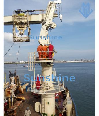 China Foldable knuckle boom marine crane  knuckle and telescopic boom marine crane for sale