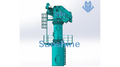 China 2.5t22m Electric Hydraulic Foldable Boom Marine Crane For Offshore Support Vessel for sale