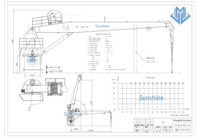 China buque multi del propósito de Marine Crane For Cargo Handling On del auge tieso del 10t15m en venta