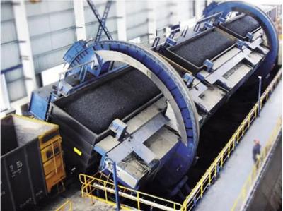 China Steel Wagon Unloading System Rotary Wagon Tippler Bulk Materials Handling for sale