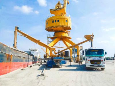 China 300 T/H Carbon Steel Screw Ship Unloader For Vessel Unloading Cement for sale