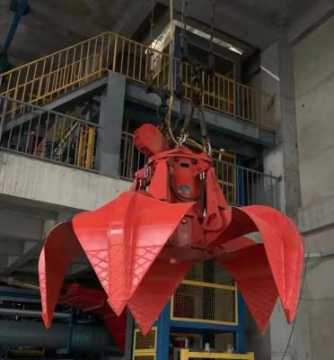 China Electro cubo hidráulico del gancho agarrador de la cáscara de naranja para la gestión de residuos sólido en venta