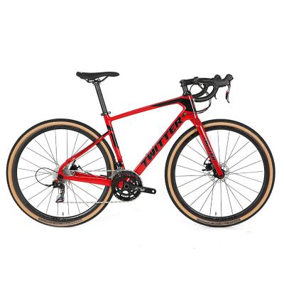 China Pneu 700x40C vermelho da bicicleta do cascalho da fibra do carbono de R8.7KG ETROSPEC 22S para homens à venda