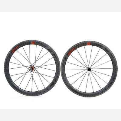 China High Stiffness 40mm Carbon Disc Wheelset Lightweight With 3K Hub for sale