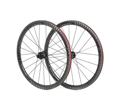 China 700x25C Carbon Road Bike Wheelset , 40mm Carbon Wheelset For Bicycle for sale