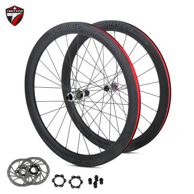 China Light Weight 700 X 25C Carbon Fiber Wheelset With Ceramic Hub for sale