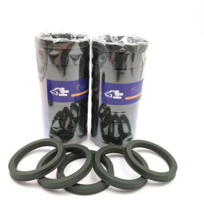 China Oil Resistant Piston Rod Seals Hydraulic Green Color Pu Material for sale
