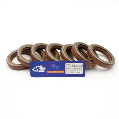 China Rubber / FKM TCN Hydraulic Oil Seal Brown Color For Excavator for sale