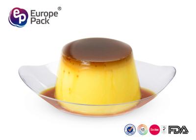 Chine LFGB approuvent les plats en plastique jetables de dessert ronds pour le pudding à vendre
