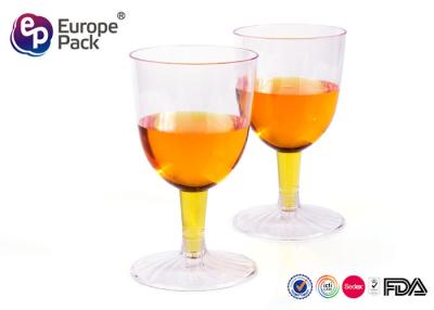 China 5Oz Biodegradable Clear Plastic Champagne Glasses Disposable Unbreakable for sale