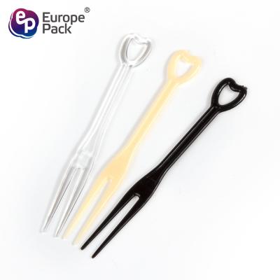 China Wholesalehigh quality heart-shaped disposable plastic dessert fork for sale