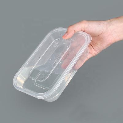 China Factory direct high quality 100% biodegradable transparent 650ml disposable bento lunch box for sale