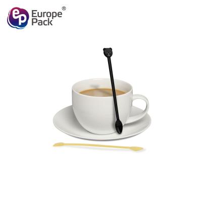 China High quality mini eco-friendly 128mm disposable coffee stirring spoon for sale