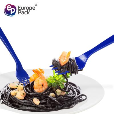 China Eco-friendly material reusable colorful plastic noodle shape food fruit forks for sale