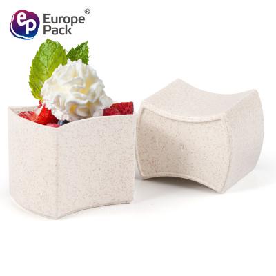 China Alibaba hot sale biodegradable material special shape 66ml dessert cereal cup for sale