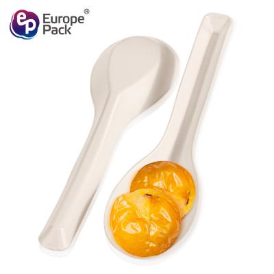 China Best selling products disposable biodegradable cornstarch plastic soup spoon for sale