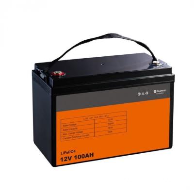China Batería de iones de litio de 12V 100A Lifepo4 portátil a prueba de intemperie en venta