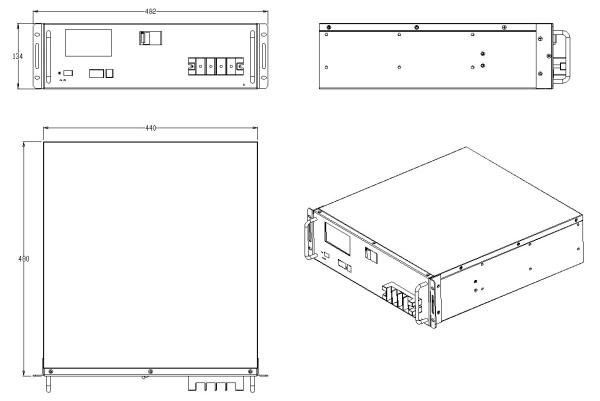 Quality 51.2V 100A Stackable Lithium Battery Rack Mount For Household for sale