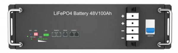 Quality Black Rack Mount Lifepo4 Battery , Multifunctional Lifepo4 48v 100ah for sale
