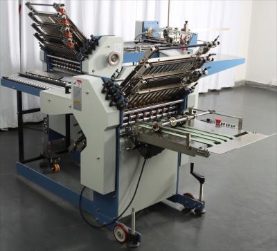 China 8 Buckle Plate Cross Fold Paper Folding Machine 360mm With Second Station for sale