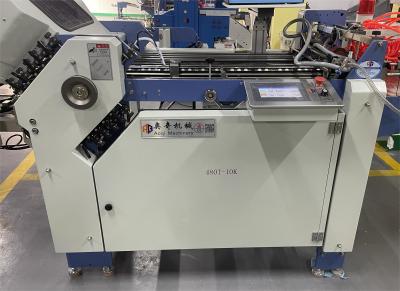 China Selbstfaltende Papiermaschine der Breiten-480mm für Apotheken-elektrische Kosmetik zu verkaufen