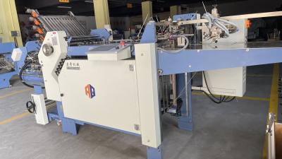 China 10 Plate Buckle Folding Machine , Cross Fold Industrial Paper Folder 380V for sale