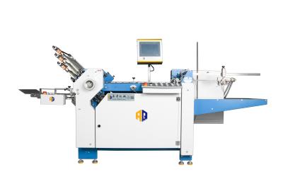China Máquina de dobragem de papel comercial de alta eficiência 200 m/min Painel de controlo duplo à venda