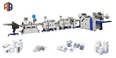 China Máquina automática de pliegue de folletos farmacéuticos de gran formato de fácil operación Sistema de producción de productos farmacéuticos en venta