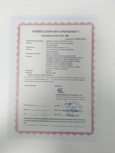 FCC Certification - Guangdong Hongtuo Instrument Technology Co,Ltd