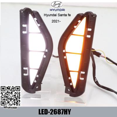 China Hyundai Santa fe 2021 LED DRL day time running lights driving daylight Suppliers for sale
