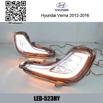 China Hyundai Verna 2012-2016 DRL LED Daytime Running Lights auto fog lamps for sale