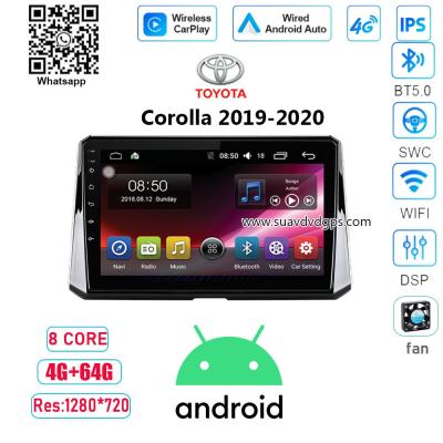 China Toyota Corolla 2019-2020 car radio Android GPS navigation camera factory for sale