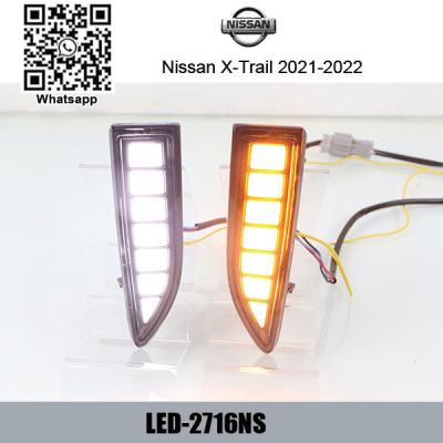 China Nissan X-Trail Car DRL LED Daytime driving turn signal Fog Lights factory for sale