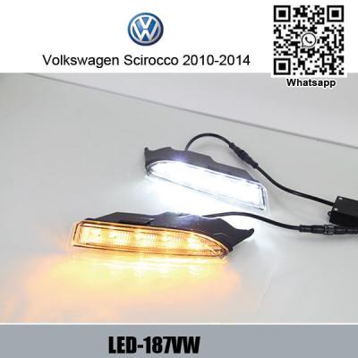 China VW Scirocco DRL turn signal LED Daytime Running Lights Car drive daylight for sale
