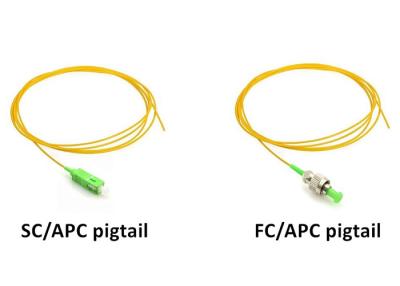 China SC / APC Single Mode Fiber Optic Pigtail Simplex  / Duplex Cord Type OEM for sale