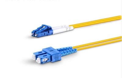 China LC - SC Single Mode Fiber Optic Patch Cord 500 Cycles Durability ISO9001 for sale