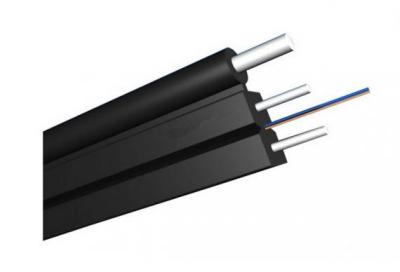 China El cable de fribra óptica interior de la envoltura negra de LSZH con el alambre de acero FRP fortalece FTTH en venta