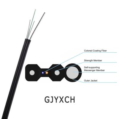 China GJYXCH/GJYXFCH Outdoor Self Supporting FTTH Drop Cable 1/2/4 Core Single Mode Figure 8 Fiber Optic Cable for sale