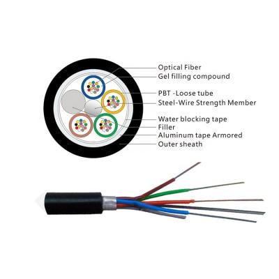 China Single Mode 2 Core Loose Tube Stranded GYTA Outdoor Aerial Fiber Optic Cable for sale