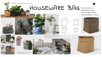 China ECO-Friendly washable kraft paper plant bag, flower pot, houseware en venta