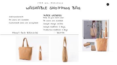 China ECO-Friendly washable kraft paper shopping bag for sale