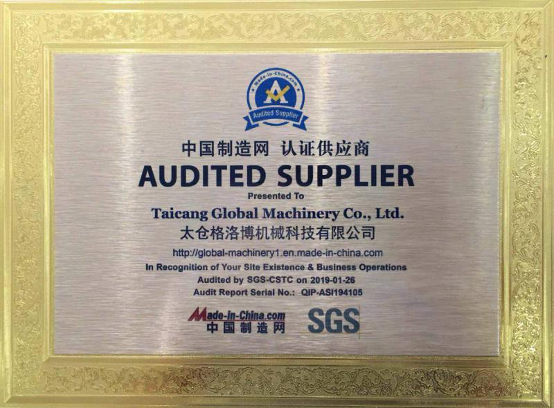 AUDITED SUPPLIER - Taicang Global Machinery Co., Ltd.